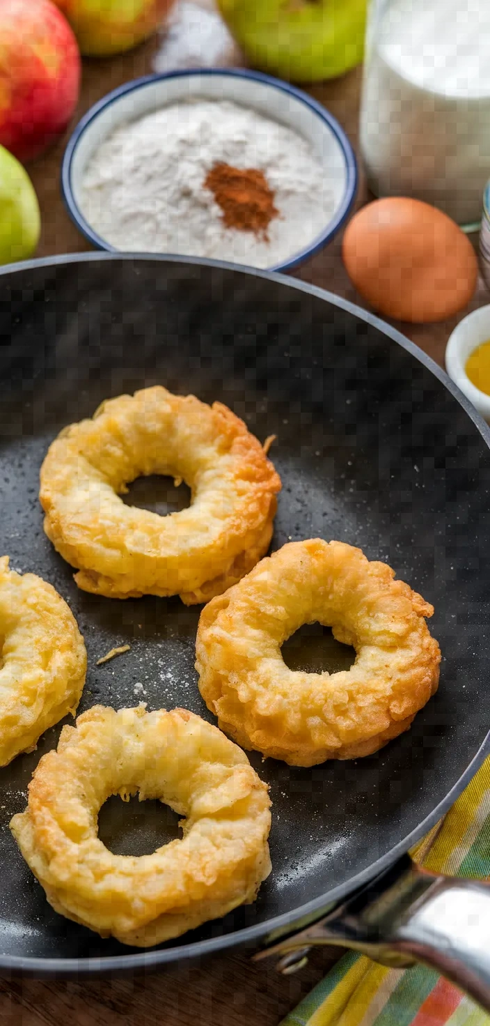 Ingredients photo for Apple Ring Fritters Recipe