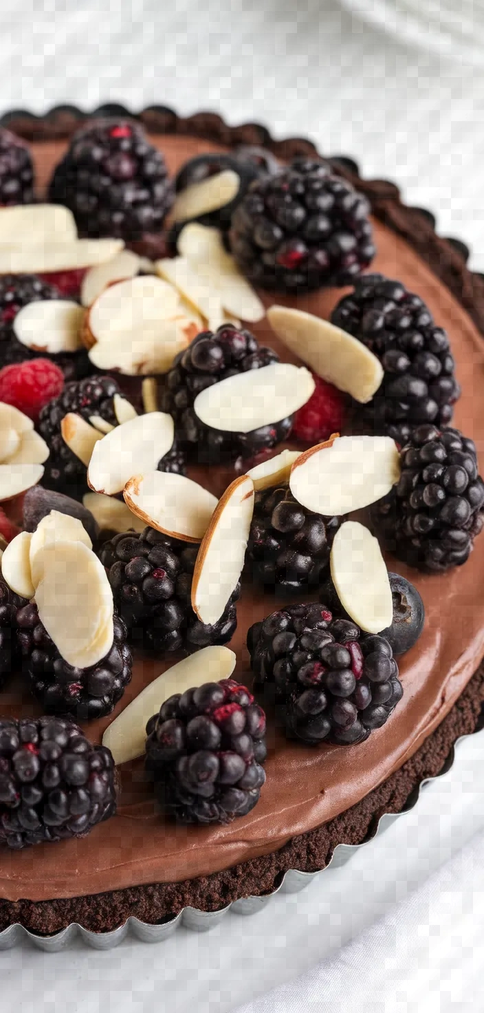 Chocolate Almond Tart With Blackberries Recipe