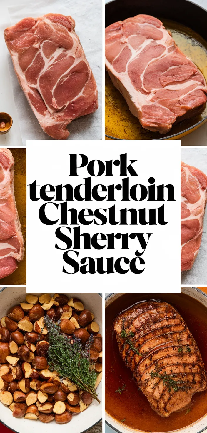 A photo of Pork Tenderloin Chestnut Sherry Sauce Recipe