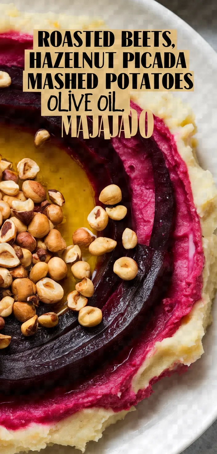 Roasted Beets Hazelnut Picada Mashed Potatoes Olive Oil Majado Recipe