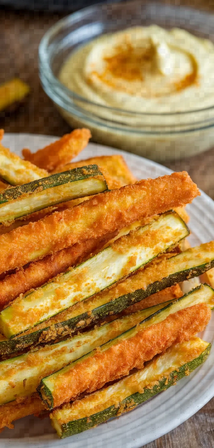 Ingredients photo for Beer Battered Zucchini Fries With Saffron Aioli Recipe