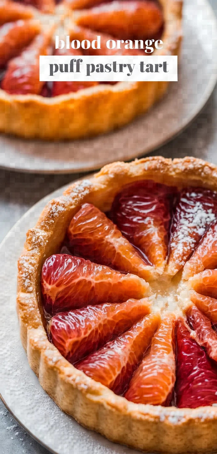 Photo of Blood Orange Puff Pastry Tart Recipe