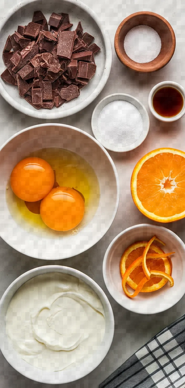 Ingredients photo for Chocolate Orange Mousse Recipe