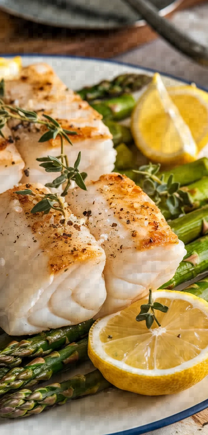 Ingredients photo for Cod With Asparagus And Preserved Lemons Recipe