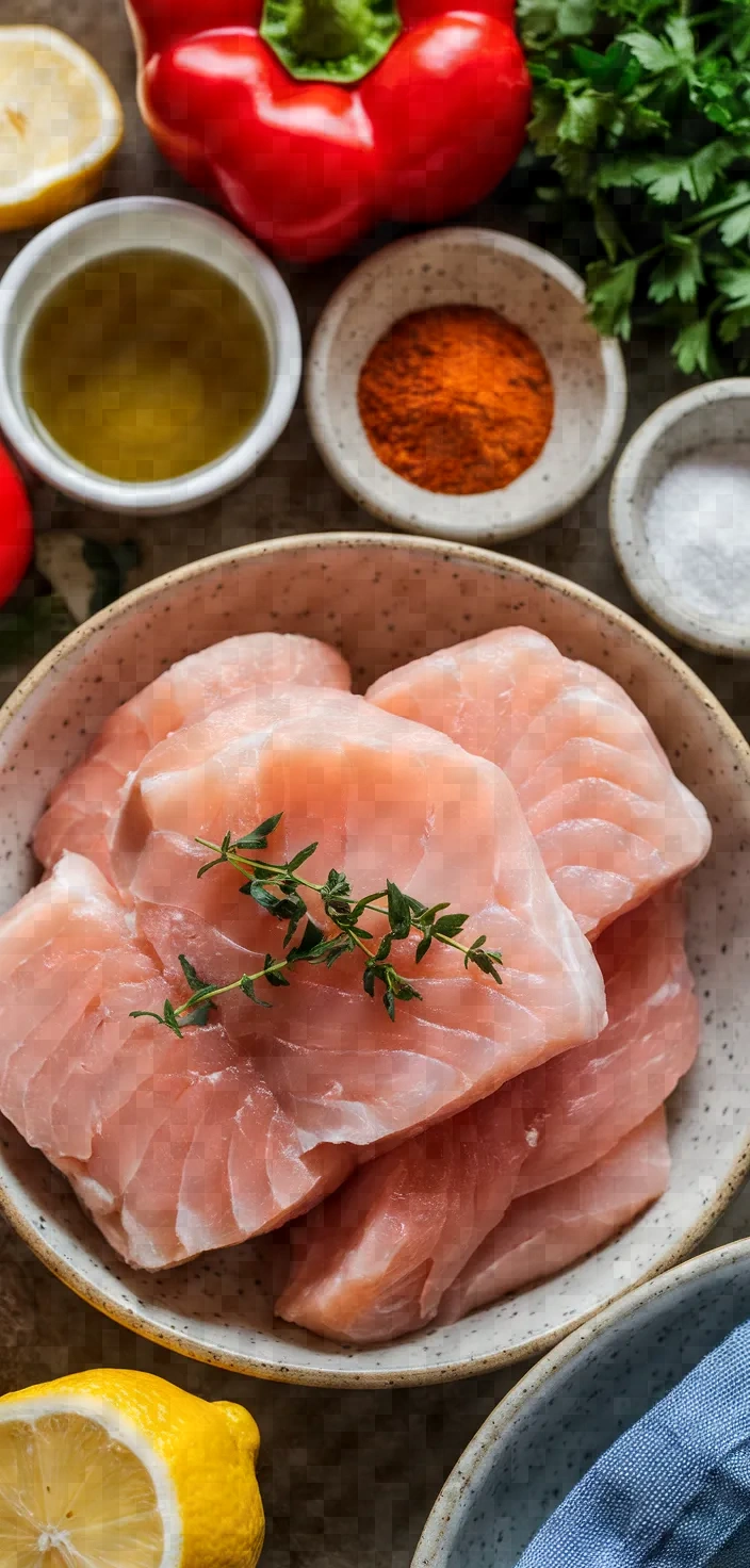 Ingredients photo for Cod With Roasted Red Peppers Recipe