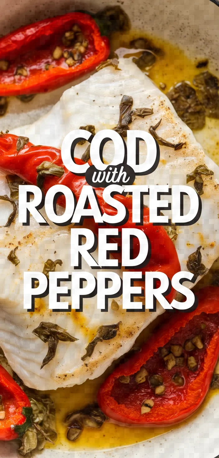 Cod With Roasted Red Peppers Recipe