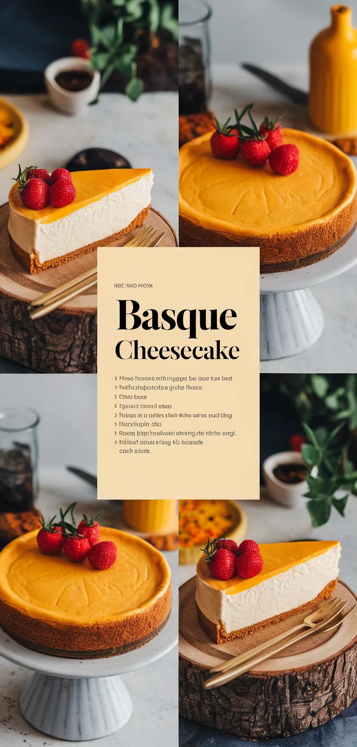 A photo of Basque Cheesecake Recipe