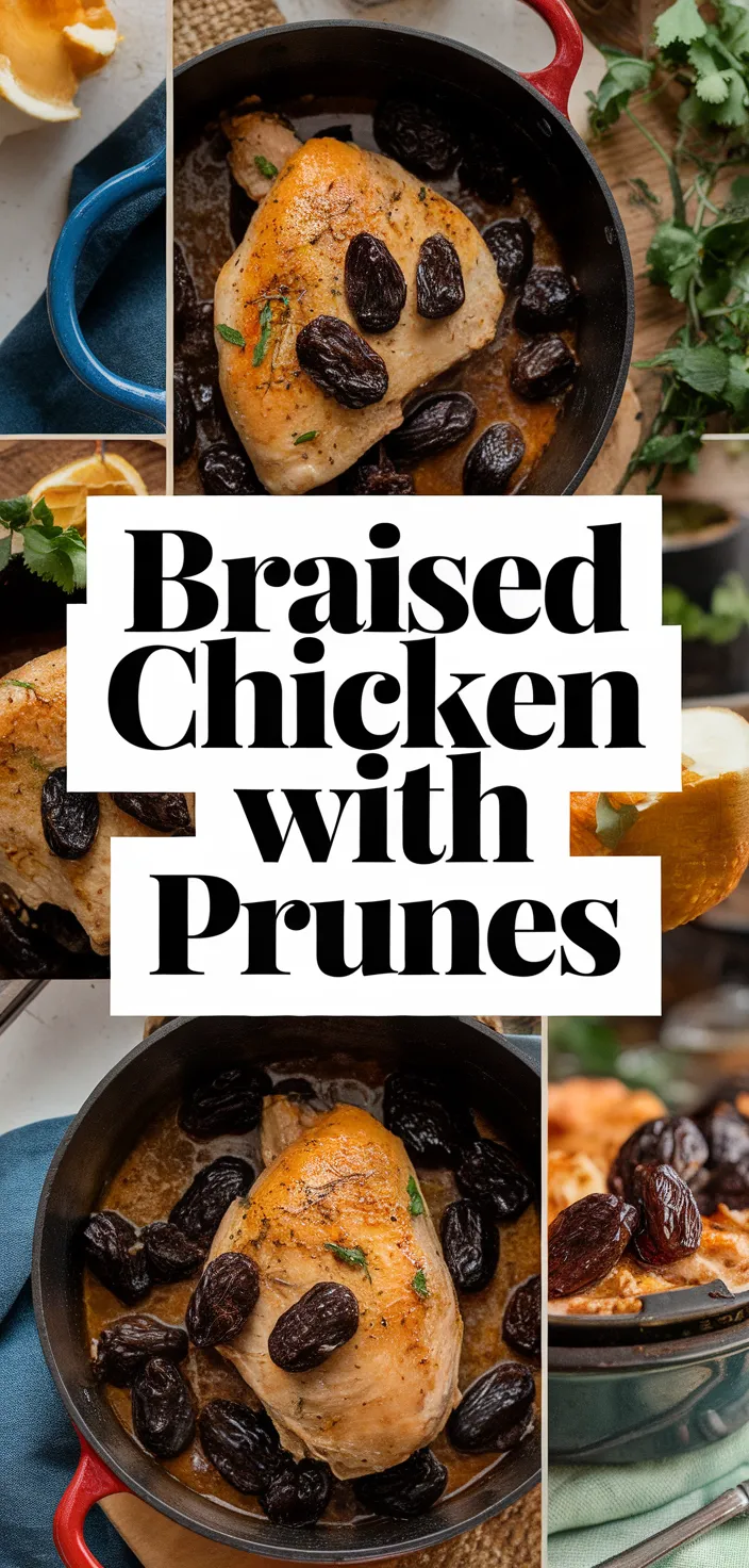 A photo of Braised Chicken With Prunes Recipe