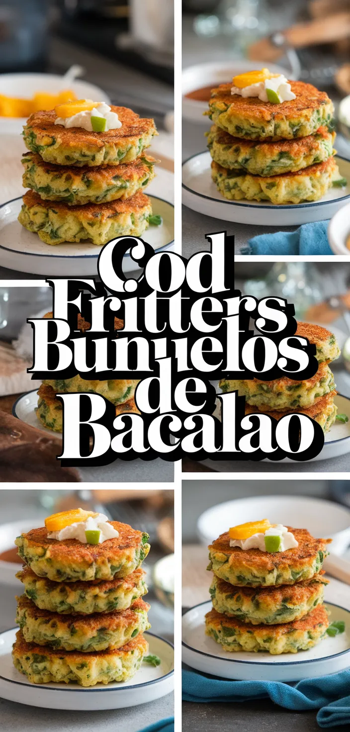 A photo of Cod Fritters Bunuelos De Bacalao Recipe