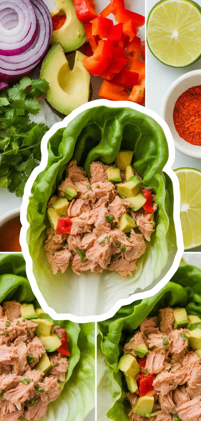 A photo of Lettuce Wraps With Spanish Tuna And Avocado Recipe