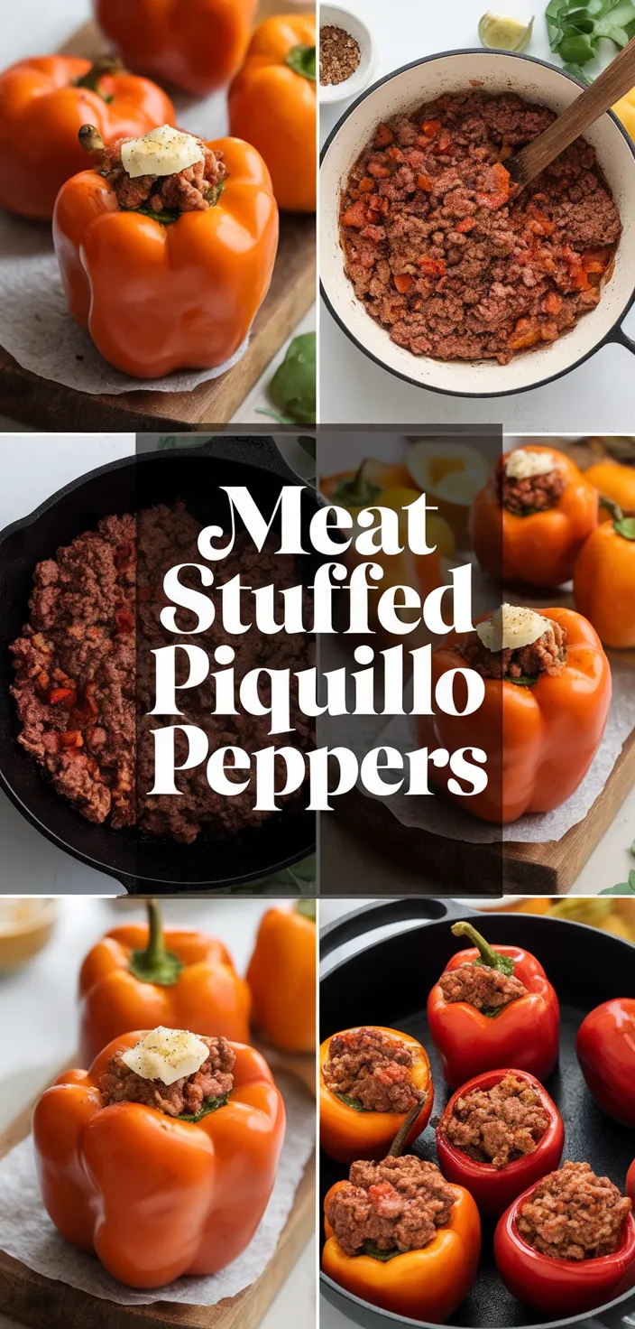 A photo of Meat Stuffed Piquillo Peppers Recipe