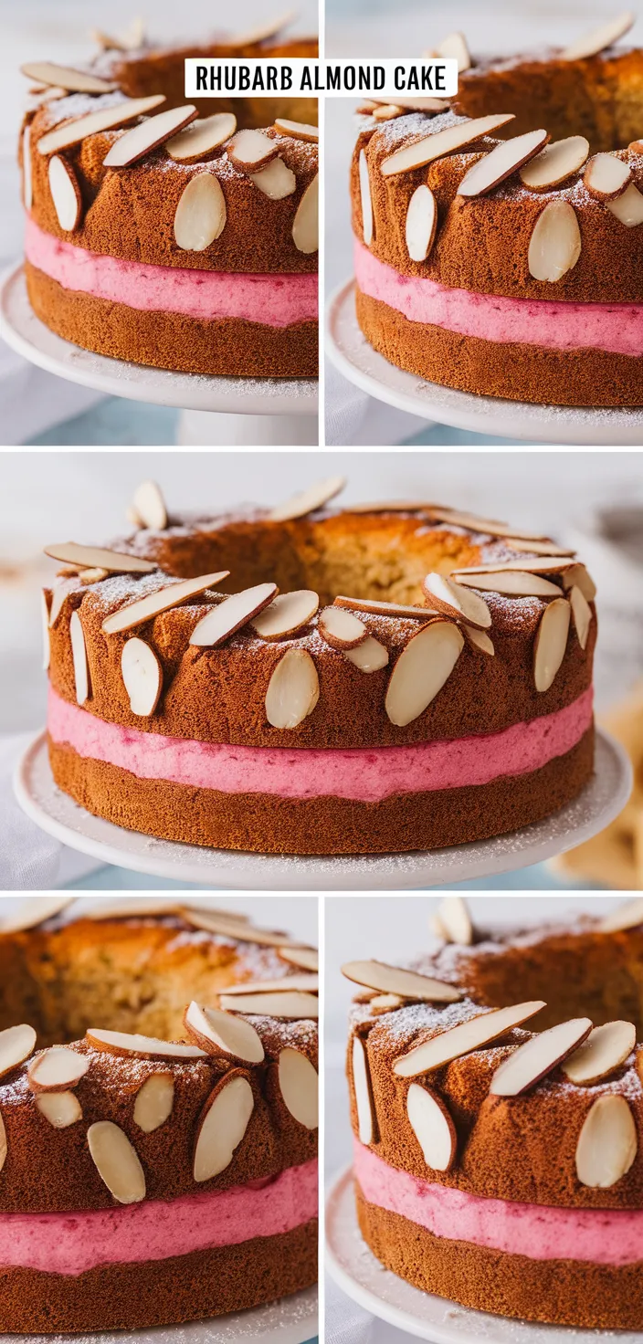 A photo of Rhubarb Almond Cake Recipe