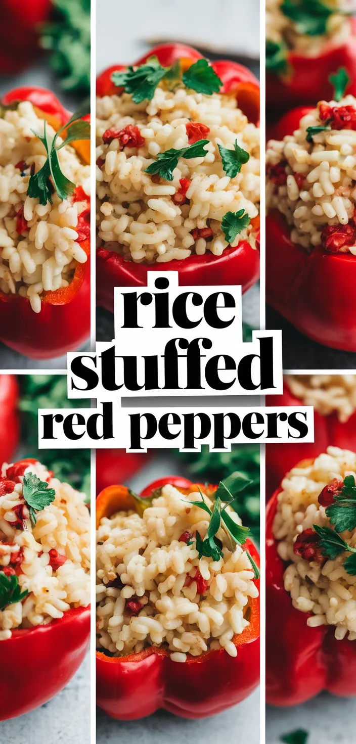 A photo of Rice Stuffed Red Peppers Recipe