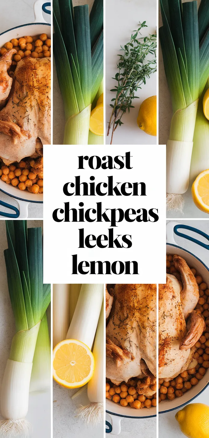 A photo of Roast Chicken Chickpeas Leeks Lemon Recipe