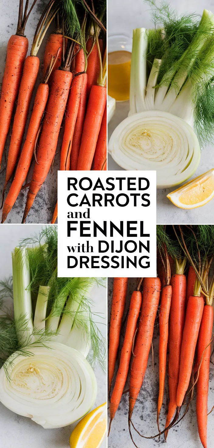 A photo of Roasted Carrots And Fennel With Dijon Dressing Recipe