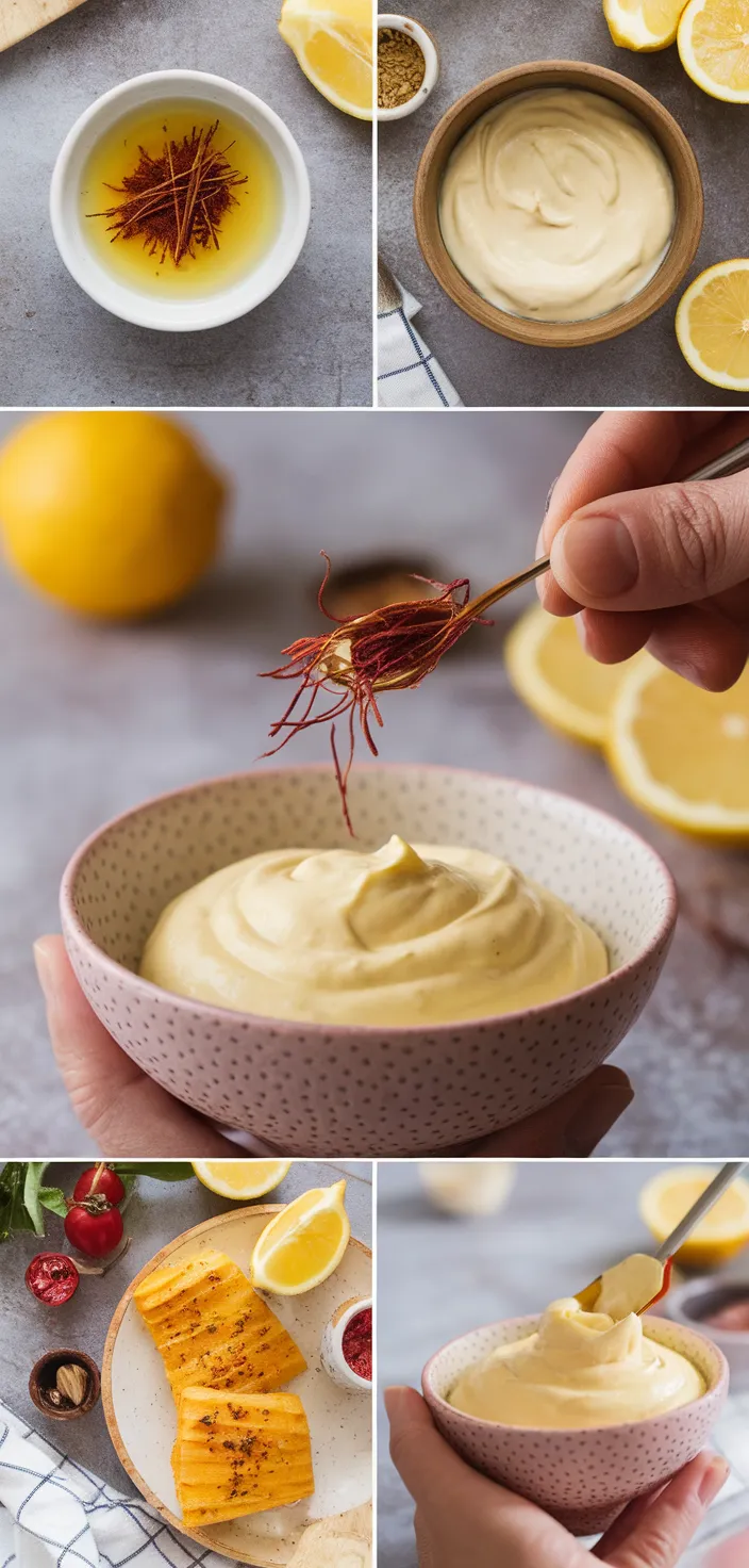 A photo of Saffron And Garlic Aioli Recipe