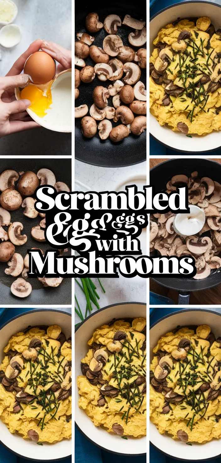 A photo of Scrambled Eggs With Wild Mushrooms Recipe