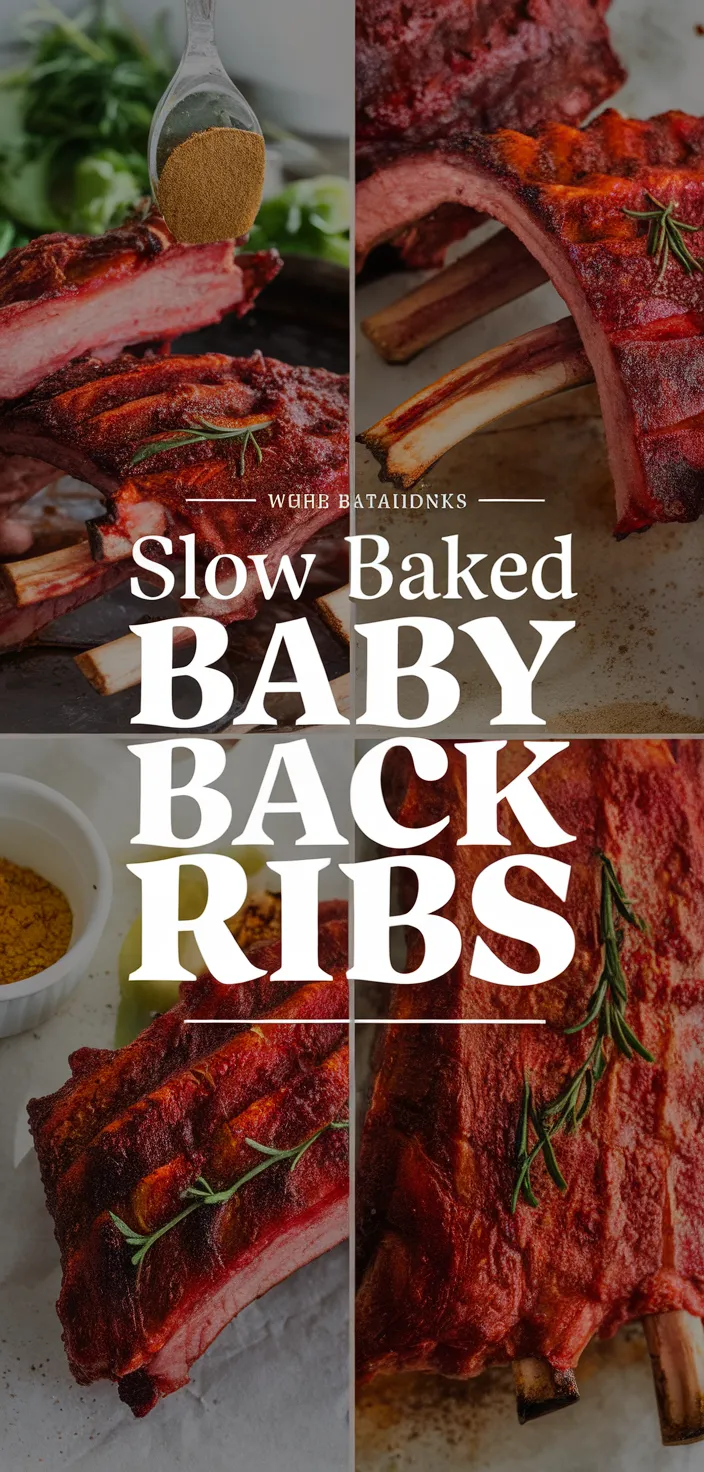 A photo of Slow Baked Baby Back Ribs Recipe