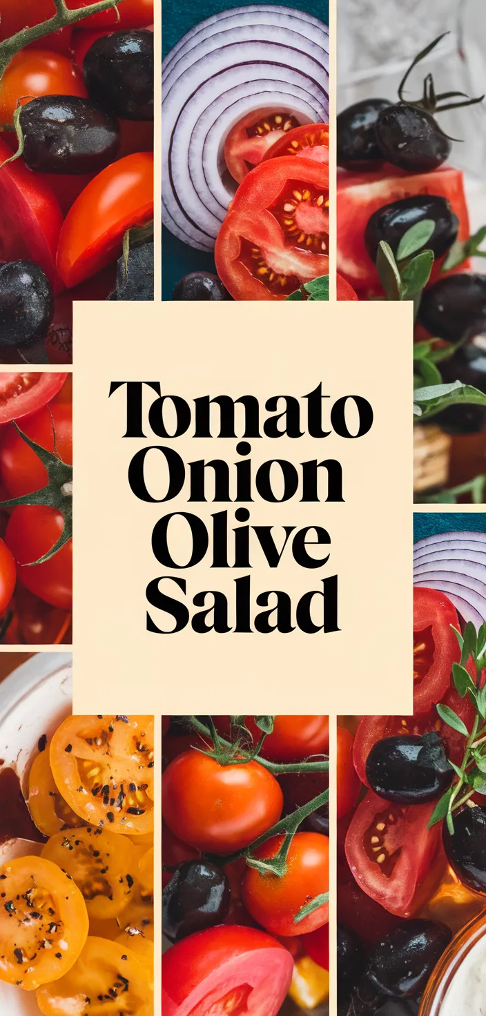 A photo of Tomato Onion Salad With Olives Recipe