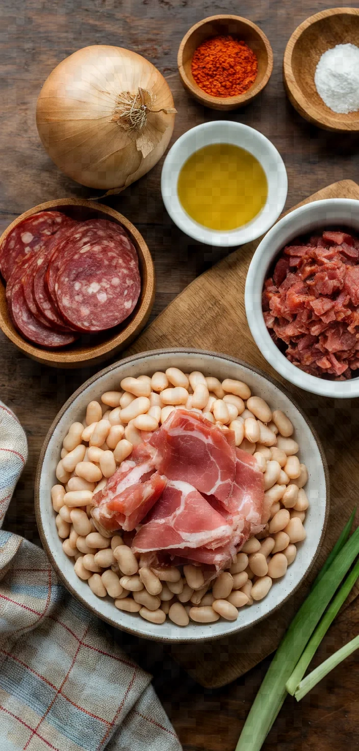 Ingredients photo for Fabada Asturiana Recipe