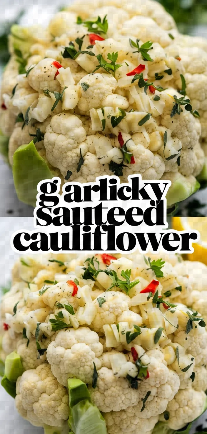 Garlicky Sauteed Cauliflower Recipe