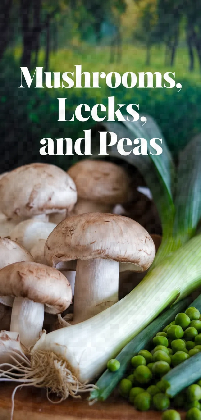 Photo of Mushrooms With Leeks And Peas Recipe