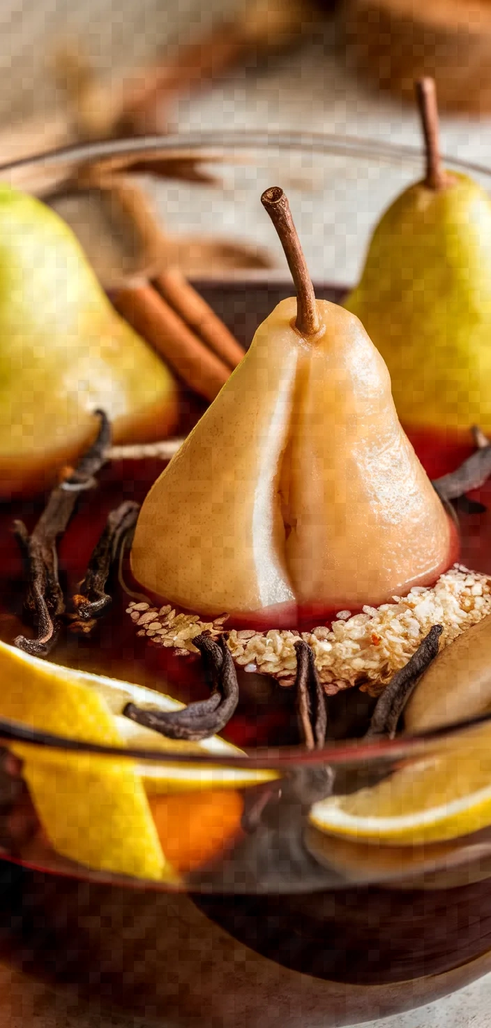 Ingredients photo for Pears Poached In Red Wine Recipe