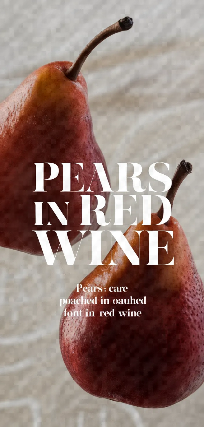 Pears Poached In Red Wine Recipe