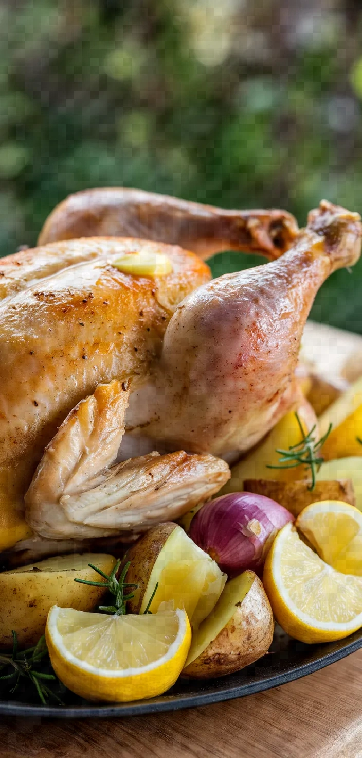 Ingredients photo for Roasted Chicken Seasoned Potatoes Shallots Recipe