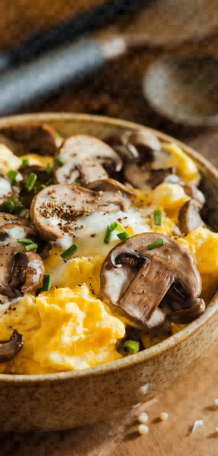 Ingredients photo for Scrambled Eggs With Wild Mushrooms Recipe