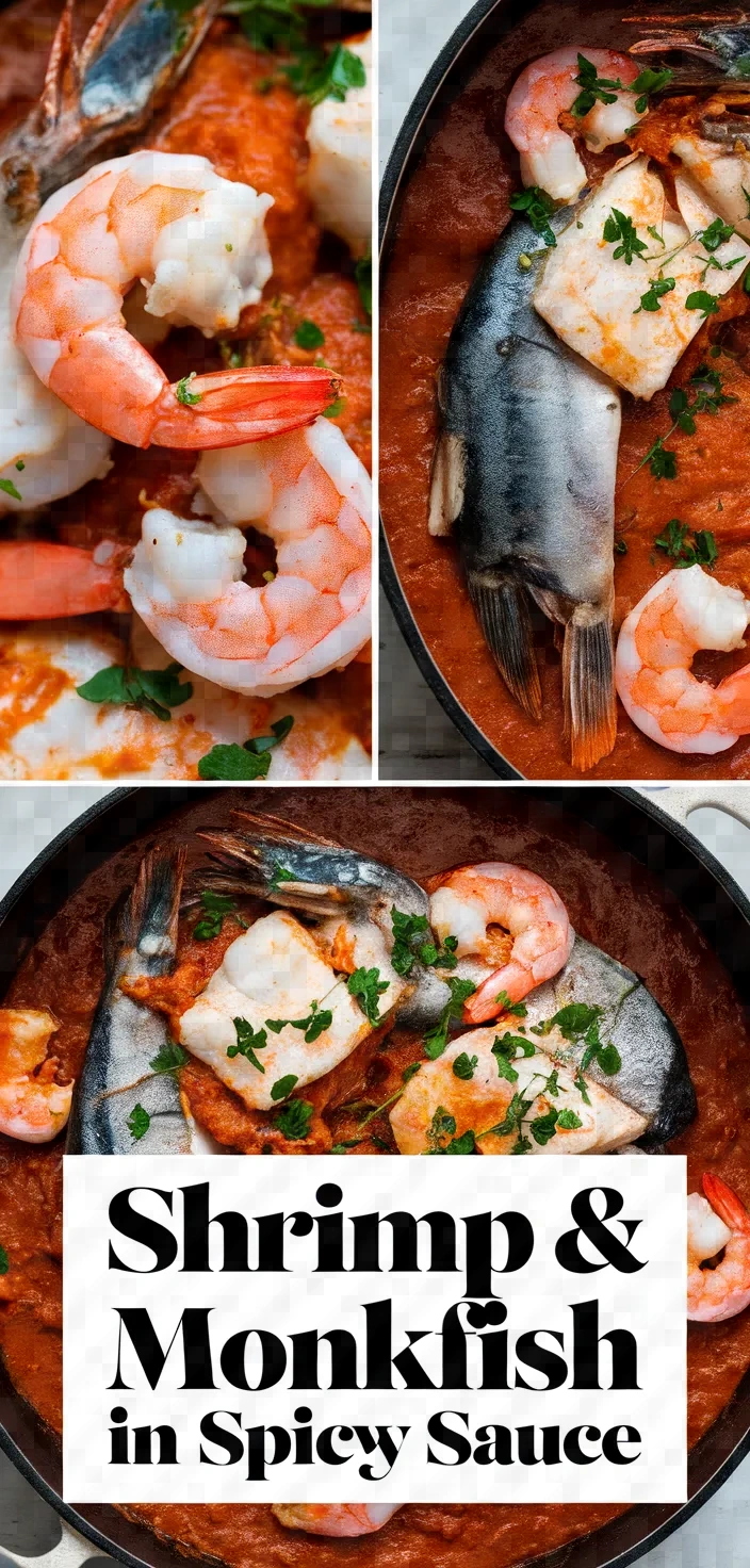 Photo of Shrimp And Monkfish Skillet With Spicy Tomato Sauce Recipe