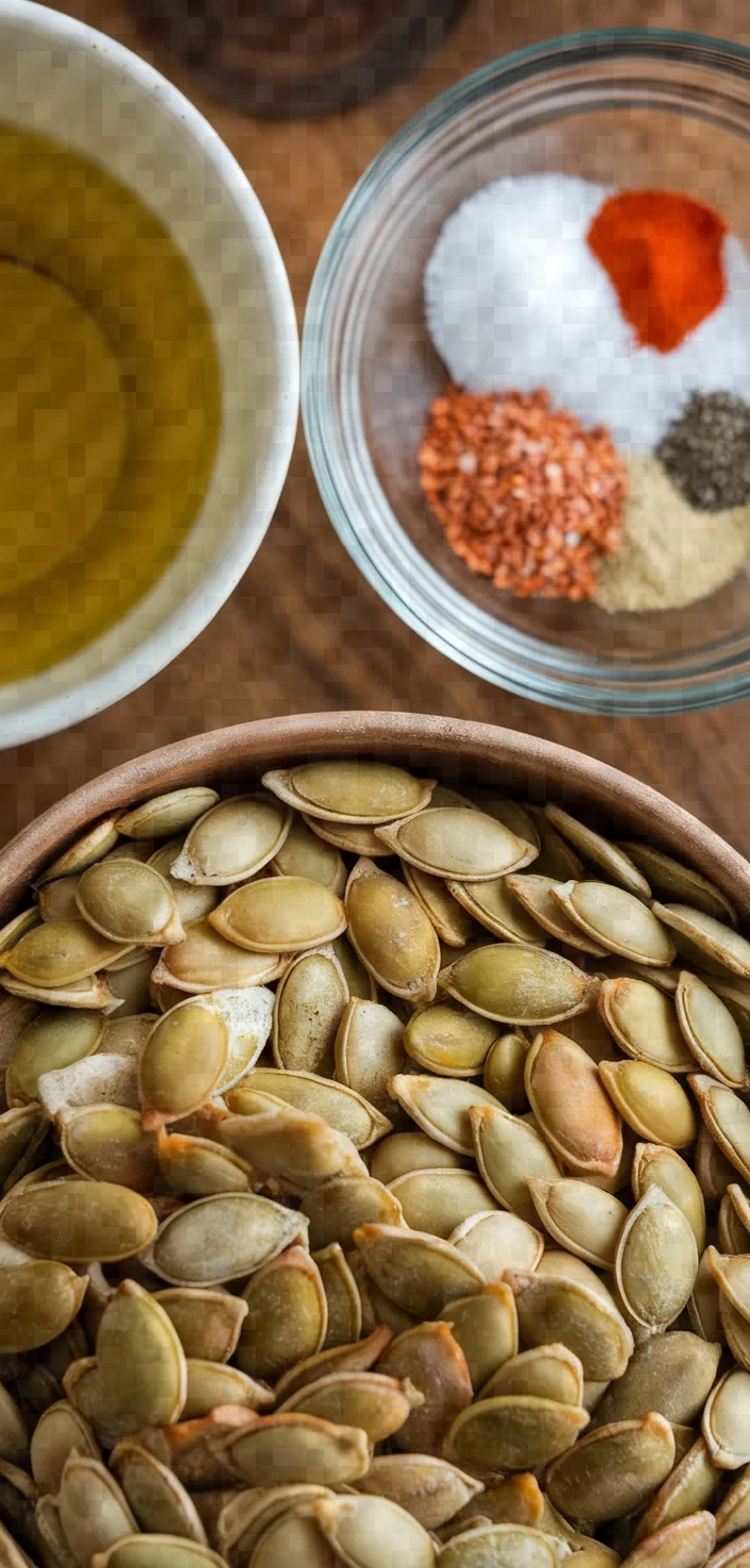 Ingredients photo for Spicy Roasted Pumpkin Seeds A Halloween By Product Recipe