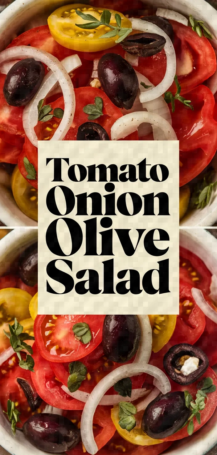 Photo of Tomato Onion Salad With Olives Recipe