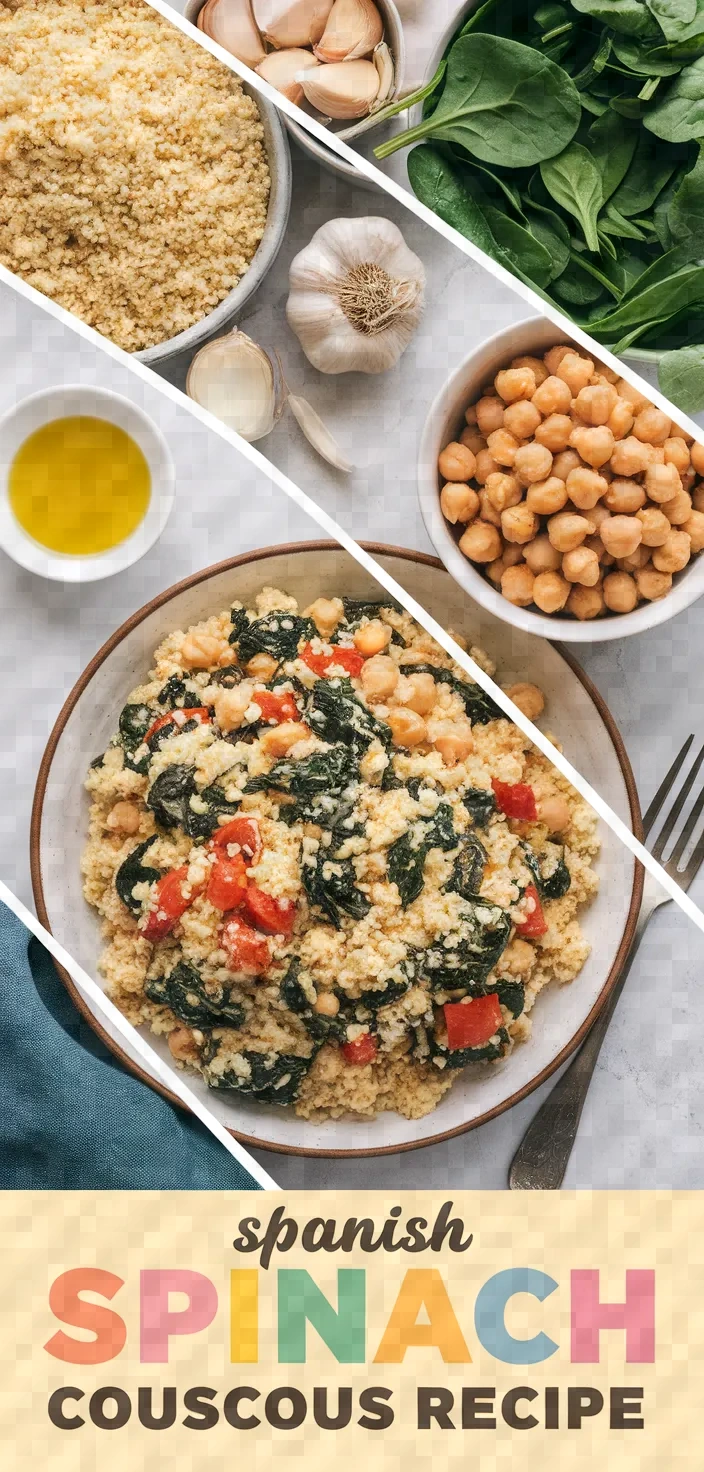 A photo of Couscous With Spanish Spinach Chickpeas Recipe
