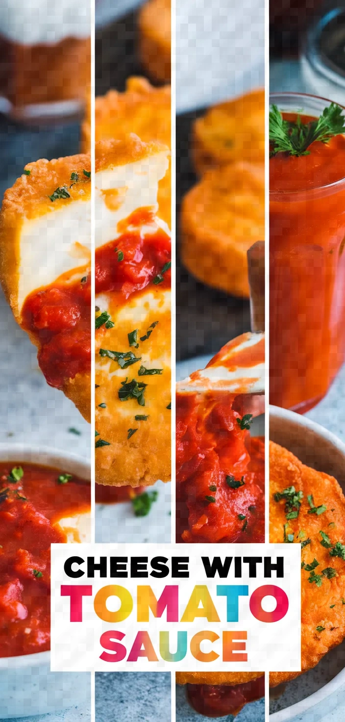 A photo of Fried Cheese With Spanish Tomato Sauce Queso Frito Con Tomate Recipe