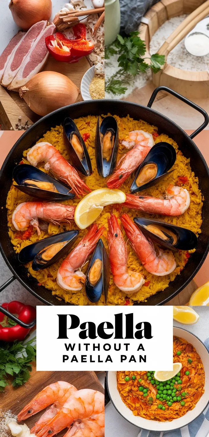 A photo of Making A Spanish Paella Without A Paella Pan Recipe