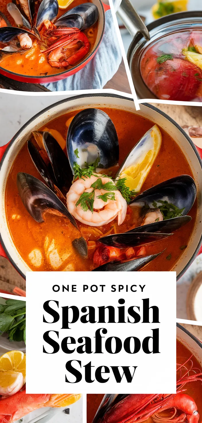 A photo of One Pot Spicy Spanish Seafood Stew Recipe