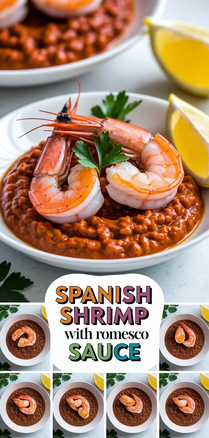 A photo of Seared Spanish Shrimp With Romesco Sauce Recipe