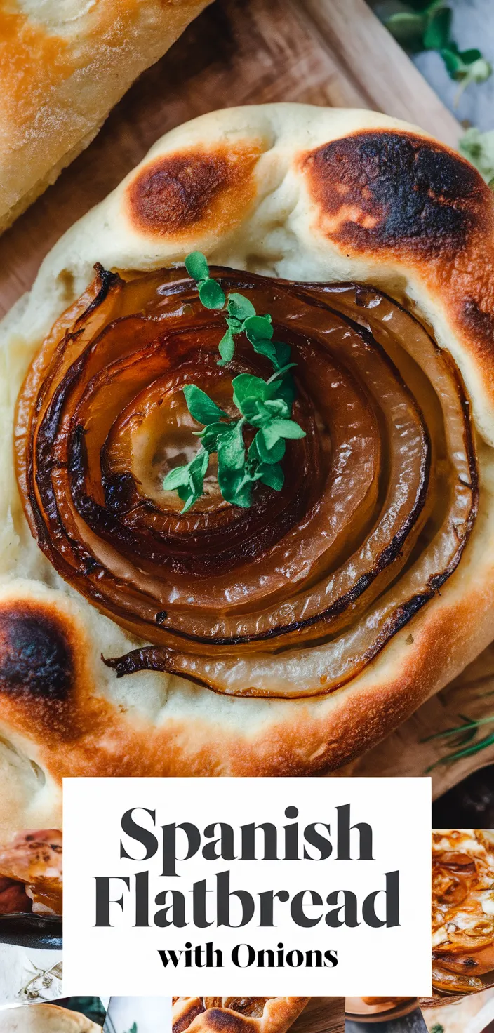 A photo of Spanish Flatbread With Caramelized Onions Recipe