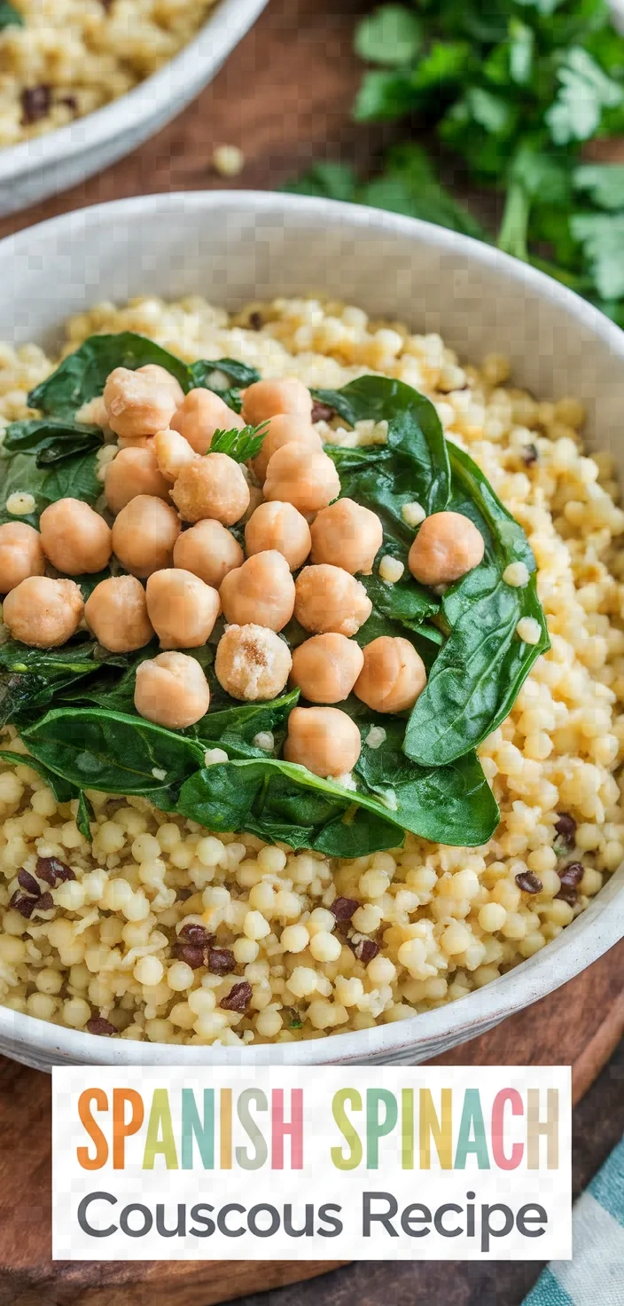 Couscous With Spanish Spinach Chickpeas Recipe