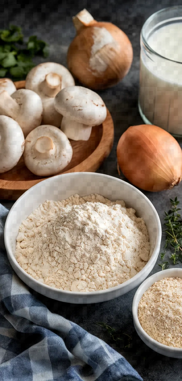 Ingredients photo for Creamy Mushroom Croquettes Recipe