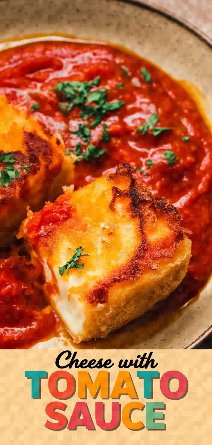 Fried Cheese With Spanish Tomato Sauce Queso Frito Con Tomate Recipe