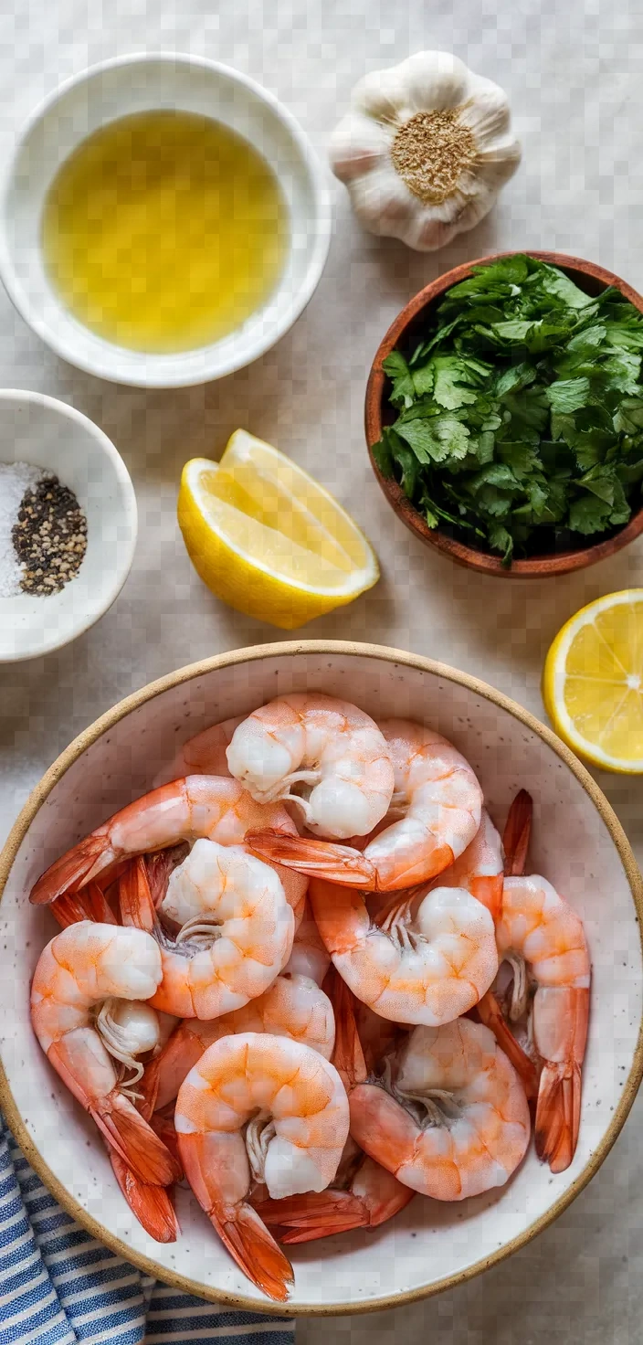 Ingredients photo for Garlic Shrimp With Lemon And Parsley Recipe