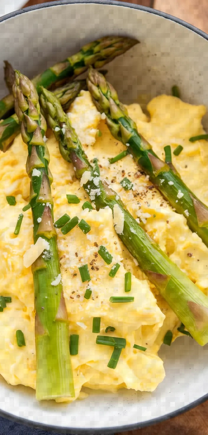 Ingredients photo for Scrambled Eggs With Asparagus Recipe