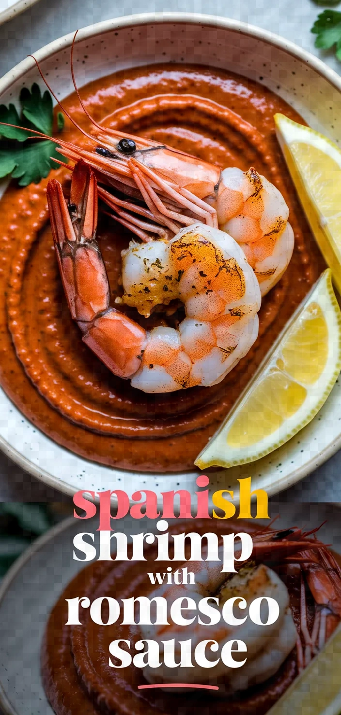 Seared Spanish Shrimp With Romesco Sauce Recipe