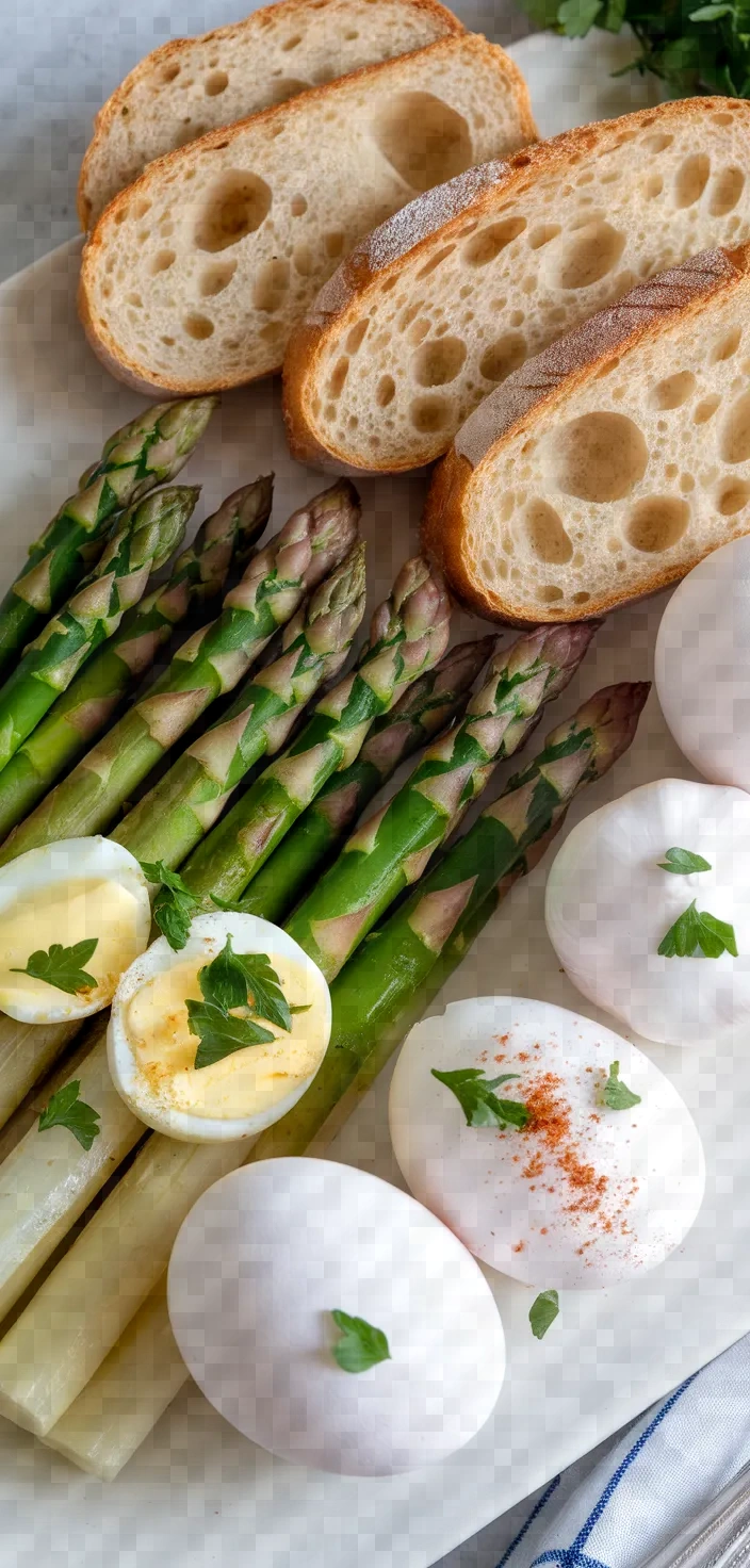 Ingredients photo for Spanish Asparagus With Poached Eggs Recipe