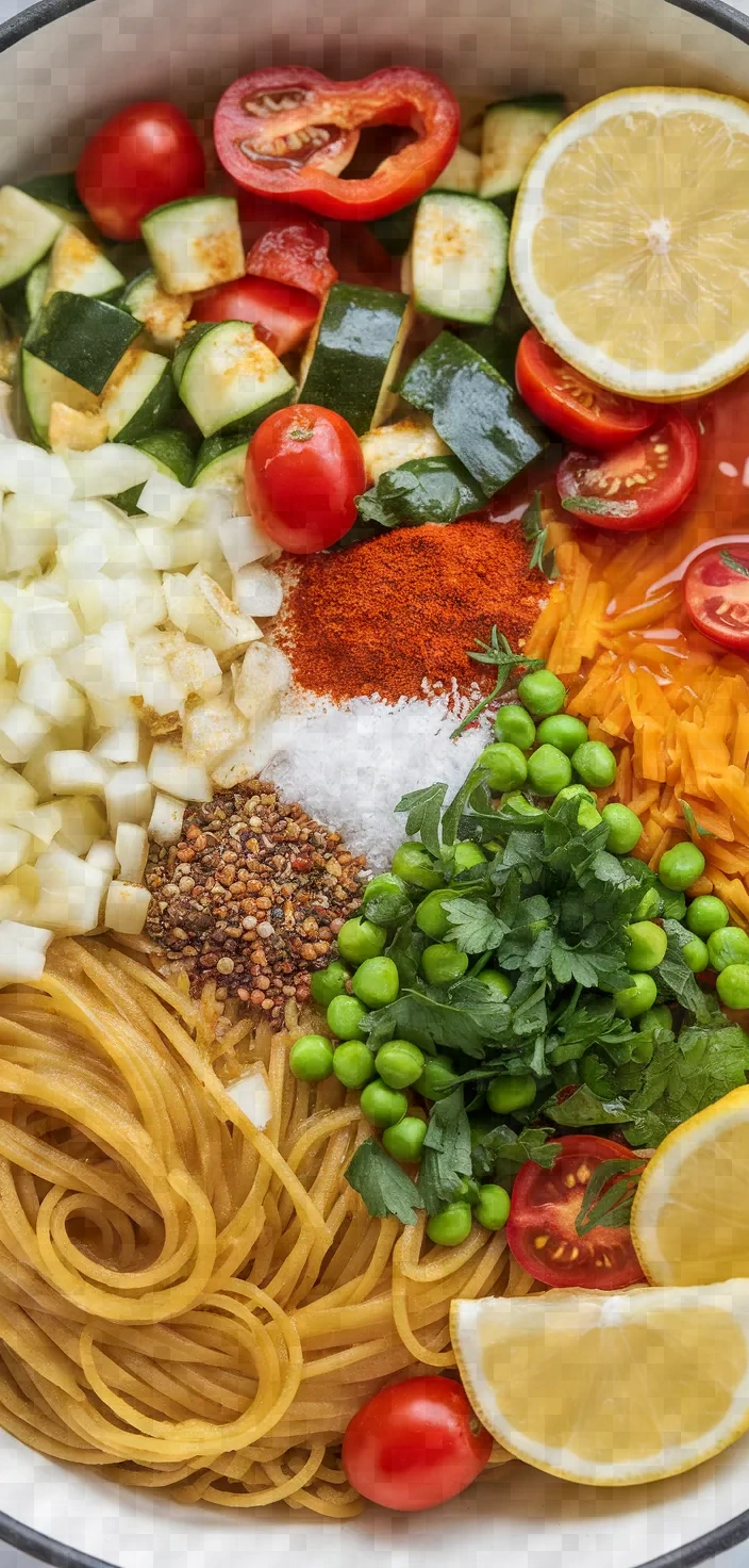 Ingredients photo for Spanish Fideos With Vegetables Recipe