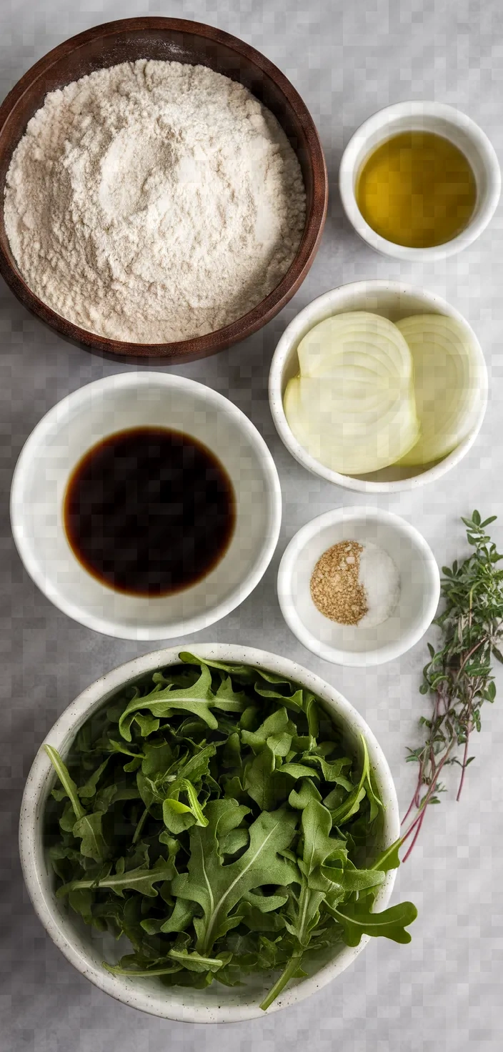 Ingredients photo for Spanish Flatbread With Caramelized Onions Recipe