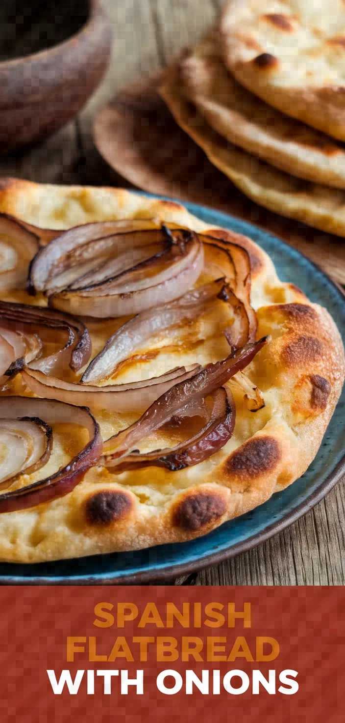 Spanish Flatbread With Caramelized Onions Recipe