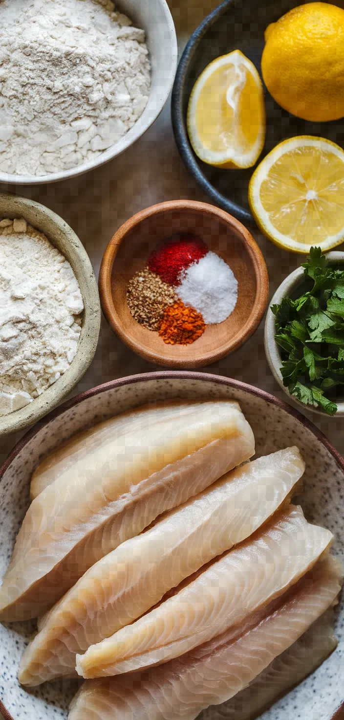 Ingredients photo for Spanish Fried Fish Tapas Pescaito Frito Recipe